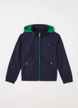 Ralph Lauren Windjack met opbergbare capuchon - Donkerblauw