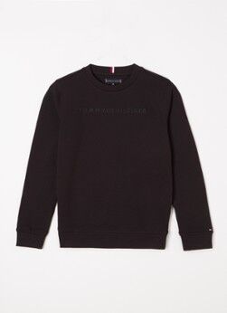 Tommy Hilfiger Sweater met logoborduring - Zwart