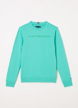 Tommy Hilfiger Sweater met logoborduring - Mint