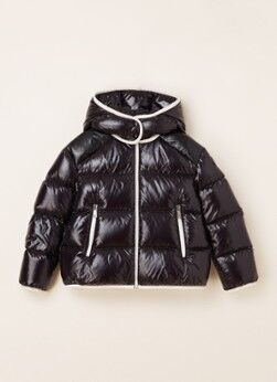 Moncler Cemile puffer jack met donsvulling en logo - Zwart