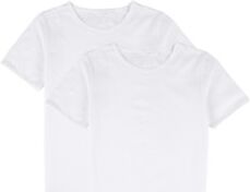 Claesen's T-shirt in uni in 2-pack - Wit