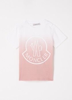Moncler T-shirt met logoprint - Roze