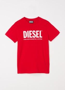 Diesel T-shirt met logoprint - Rood