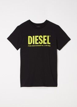 Diesel T-shirt met logoprint - Zwart