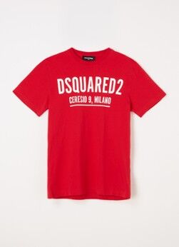 Dsquared2 T-shirt met logoprint - Rood