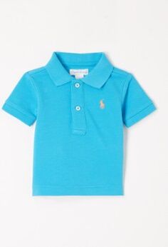 Ralph Lauren Polo van piqué katoen met logoborduring - Turquoise