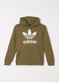 adidas Trefoil hoodie met logoprint - Mosgroen