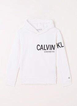 Calvin Klein Hoodie met logoprint - Wit