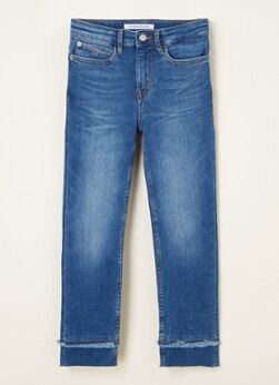 Calvin Klein Slim fit jeans met stretch en gerafelde zoom - Indigo