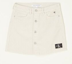 Calvin Klein Rok van corduroy met steekzakken - Gebroken wit