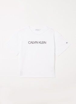 Calvin Klein Institutional T-shirt met logoprint - Wit