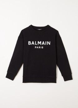 Balmain Sweater met logoprint - Zwart