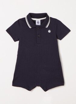 Petit Bateau Romper met polokraag - Donkerblauw