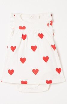 Petit Bateau Jurk met romper en print - Rood