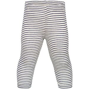 Engel , Babyleggings ringel, 70% biologische wol, 30% zijde, Made in Germany, natuur/marineblauw, 86/92 cm