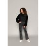 Frankie&Liberty high waist straight fit jeans Frankie met slijtage off black 164 Meisjes