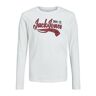 Jack & Jones Junior Jongens JJELOGO Tee LS Oneck 2 COL AW23 NOOS JNR T-shirt, Cloud Dancer, 164, cloud dancer, 164 cm
