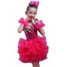 OTMYIGO Meisjes Prinses Fancy Dancing jurk tutu rok wedstrijdpak kinderen Ballroom Jazz Jurken Bal Feestkleding Meisje Lovertjes Halloween Kerstoutfits,Roze,110