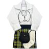 TARTAN TWEEDS Cornish National Tartan Baby Verstelbare Kilt Outfit Kilt, Shirt, Slang en Sporran 0-24 Maanden (0-6)