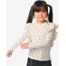 HEMA Kinder T-shirt Rib Met Ruffle Gebroken Wit (gebroken wit) Gebroken wit 110/116