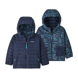 Patagonia BABY REVERSIBLE DOWN SWEATER HOODY  WANDERING WOODS: TIDEPOOL BLUE