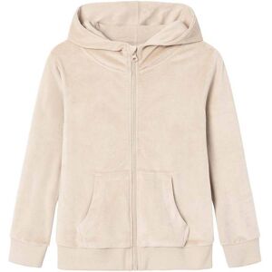 Name It Najala Velour Zip Jakke Til Barn, Oxford Tan