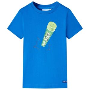vidaXL T-skjorte for barn knallblå 140