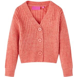 vidaXL Cardigan for barn strikket medium rosa 140