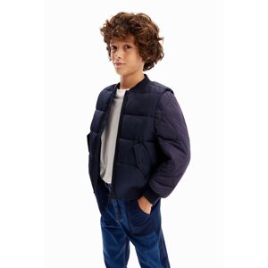 Desigual Quilted bomber jacket - BLUE - 11/12
