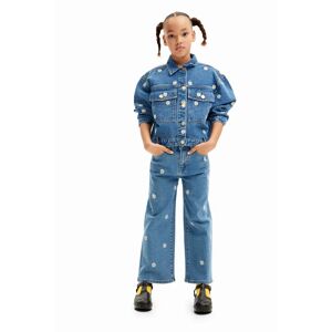 Desigual Wide-leg daisy jeans - BLUE - 11/12