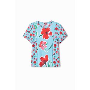 Desigual Patchwork floral T-shirt - BLUE - 5/6