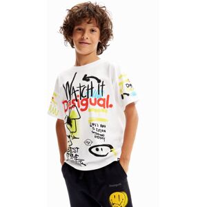 Desigual Graffiti message T-shirt - WHITE - 3/4