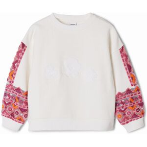 Desigual Embroidered puff sweatshirt - WHITE - S