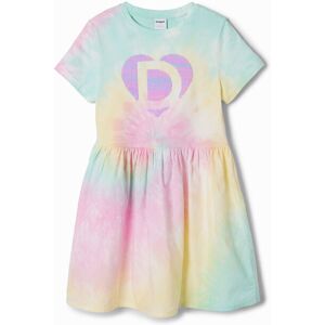 Desigual Tie-dye combination dress - RED - 3/4