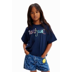 Desigual Multicolour logo T-shirt - BLUE - 5/6
