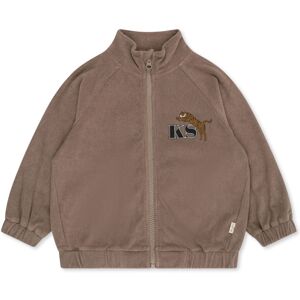 Konges Sløjd Itty tracksuit jacket gots – desert taupe - 18m