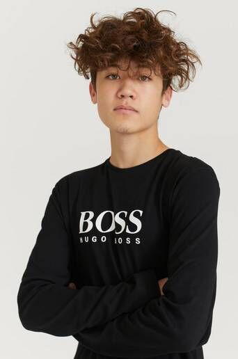 Boss Langermet T-Shirt Svart  Male Svart