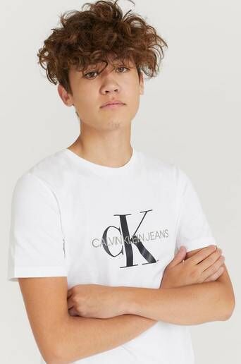 Calvin Klein Topp Monogram Logo Hvit  Male Hvit