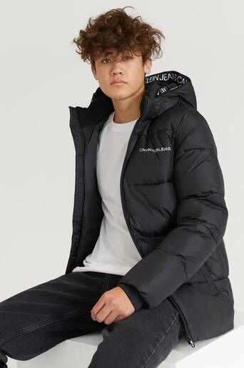 Calvin Klein Jakke Tape Puffer Jacket Svart  Male Svart