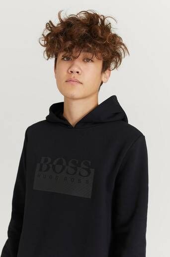 Boss Hettegenser Hooded Sweatshirt Svart  Male Svart