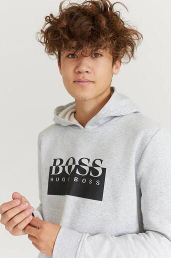 Boss Hettegenser Hooded Sweatshirt Grå  Male Grå