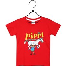 Pippi Långstrump Pippi Langstrømpe T-Shirt Rød 86 cl