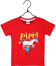 Pippi Långstrump Pippi Langstrømpe T-Shirt Rød 110