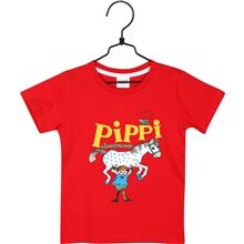 Pippi Långstrump Pippi Langstrømpe T-Shirt Rød 98 cl