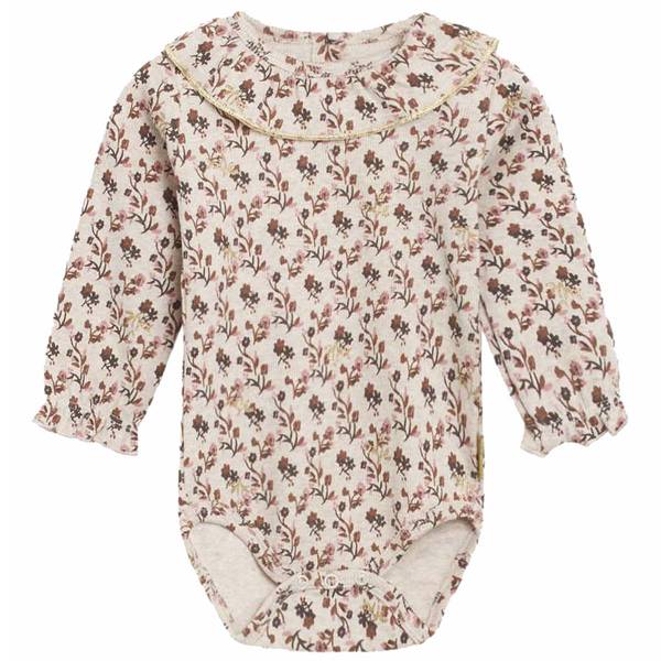 Hust&Claire Hust & Claire Blue Body Med Blomster, Wheat Melange