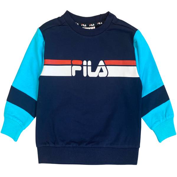 Fila Crew Genser Til Barn, Black Iris-Blue Atoll