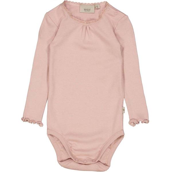 Wheat Ribb Lace Body Med Blondekant, Rose Powder