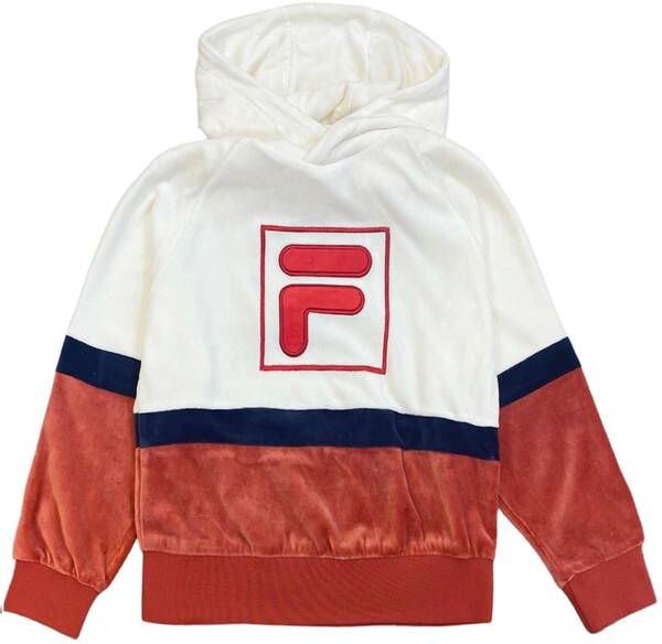 Fila Pia Velour Hettegenser Til Jente, Offwhite/rust