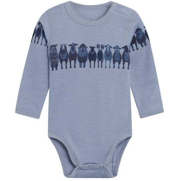 Hust&Claire ull Hust & Claire Body I Ull/bambus Med Sau, Blue