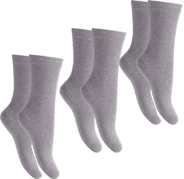 Melton 3 Pack Sokker Til Barn, Light Grey Melange